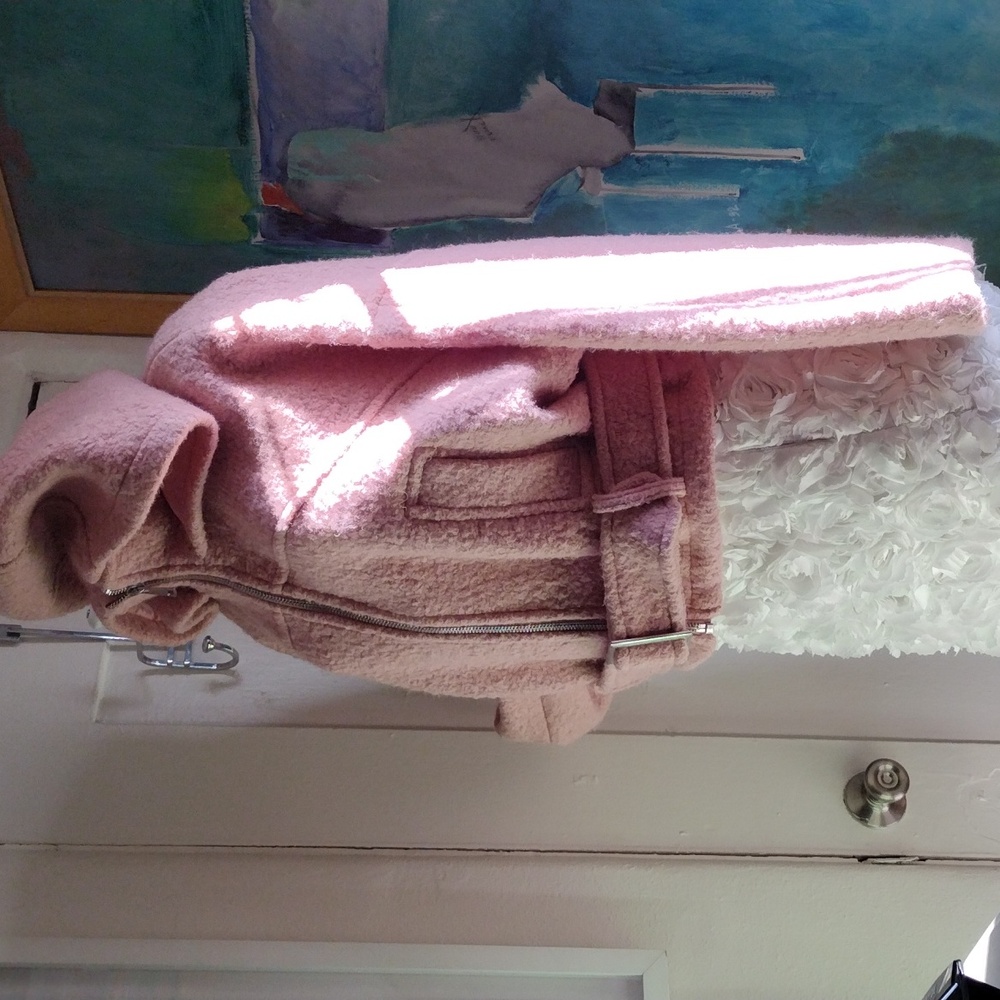 Topshop Pink Teddy Jacket with Hood M - Picture 3 of 11